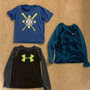 Set of 3 Under Armour Boys Shirts size S/7